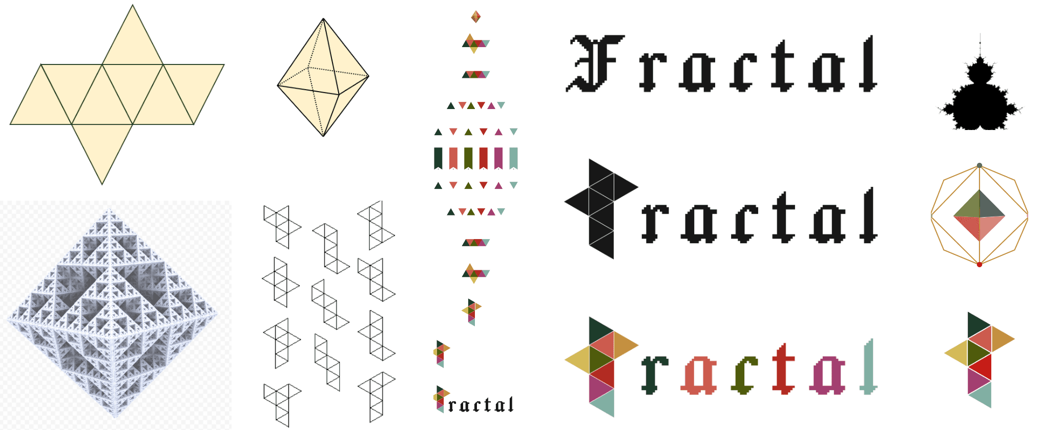 Fractal logo construction, geometry, and lockup studies
