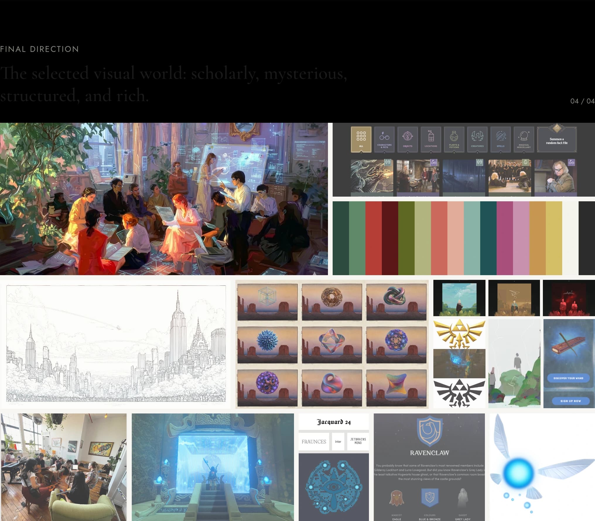 Final scholarly direction moodboard